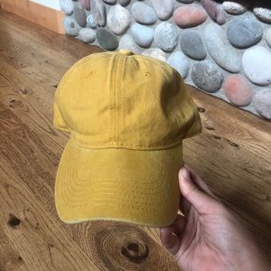 Yellow dad baseball hat adjustable strap